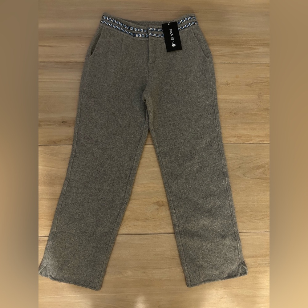NEW Gray Winter Wool Look Pixie Pants 28/27”